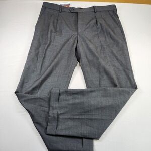 Stafford Pants Mens 38x30 Classic Fit Super Trouser Travel Dress Suit Gray NWT